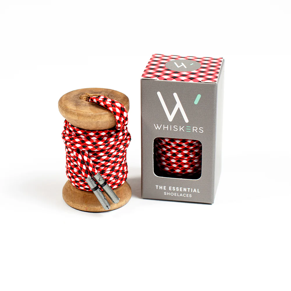 Red, Black & White Braided Dress Laces - Image 2